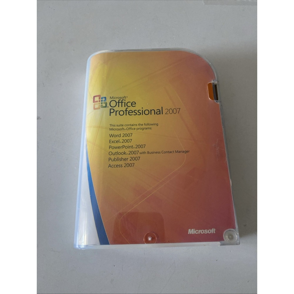 Microsoft Office Professional 2007 Software w/ Product Key